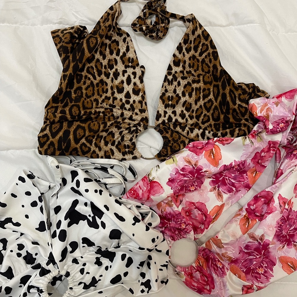 Shein crop tops small one size